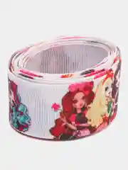 Бордовый лента репсовая, с рисунком, 2,5 см, 2 м