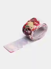 Бордовый лента репсовая, с рисунком, 2,5 см, 2 м