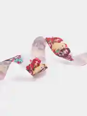 Бордовый лента репсовая, с рисунком, 2,5 см, 2 м