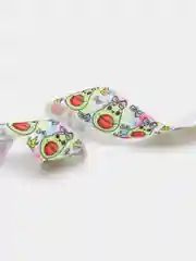 Зеленый лента репсовая, с рисунком, 2,5 см, длина 2 м
