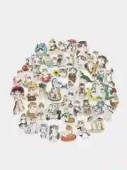 Голубой набор наклеек с кошками, стикеры котики и лапки, детские, для девочек, 50 штук