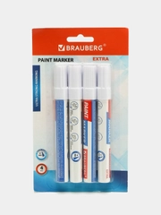 Маркер-краска лаковый paint marker по стеклу, бетону, авто Нитро-основа, Brauberg, 152000