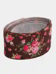 Коричневый лента репсовая с рисунком 2,5см (длина 2м)