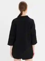 Черный женский, летний костюм, с шортами