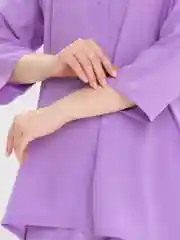 Аметистовый женский, летний костюм, с шортами