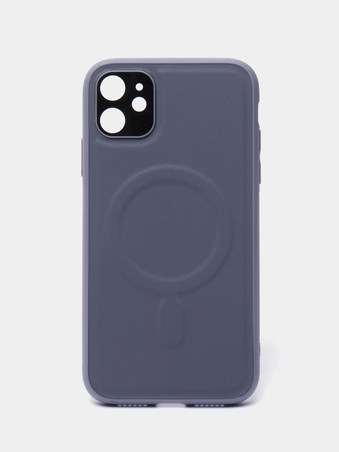 Синий чехол Magsafe (Магсейф) на iPhone 11/12/13 mini/14 Pro/14 Plus Max, кожаный