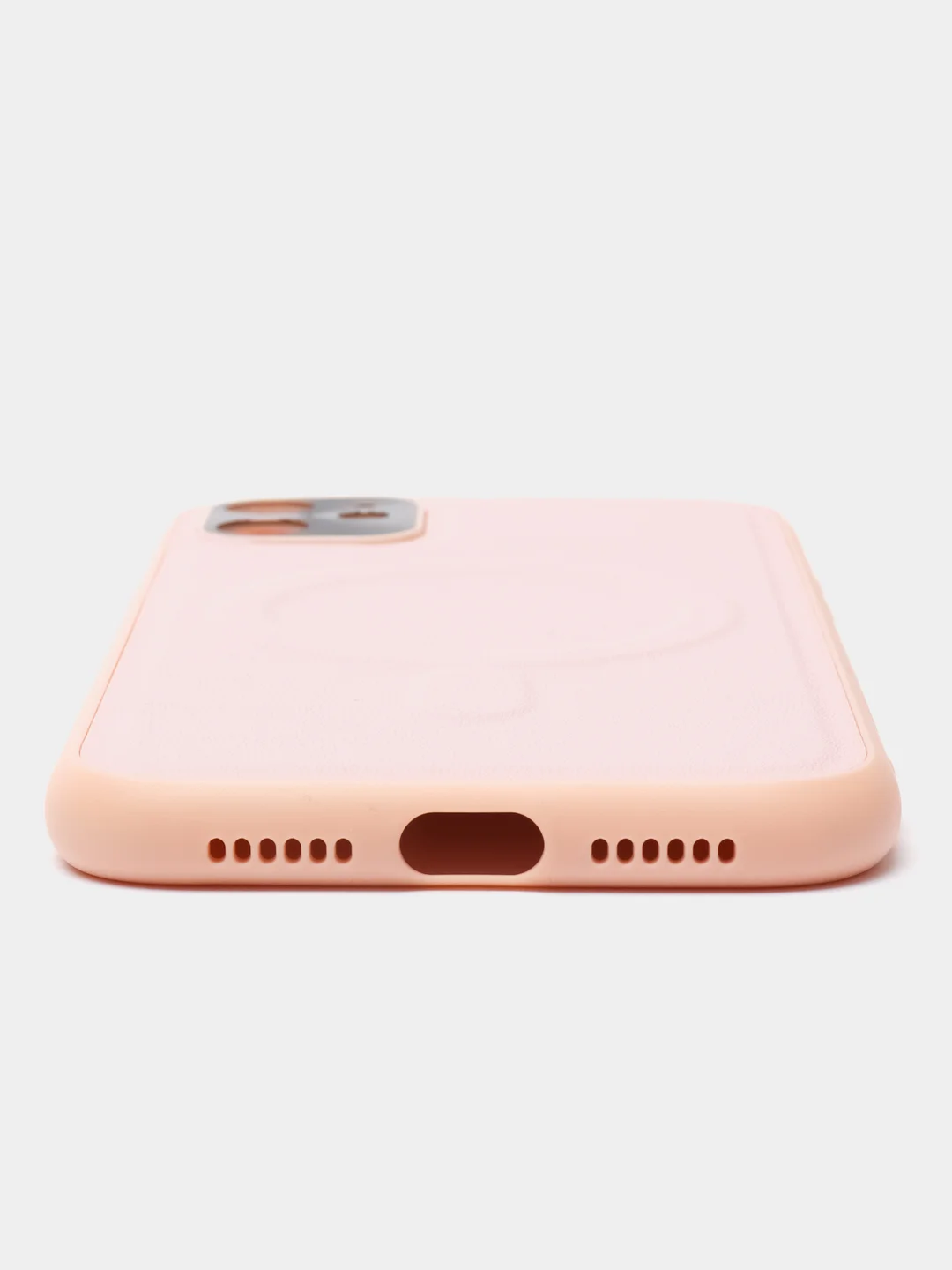 Розовый чехол Magsafe (Магсейф) на iPhone 11/12/13 mini/14 Pro/14 Plus Max, кожаный
