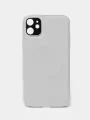 Белый чехол Magsafe (Магсейф) на iPhone 11/12/13 mini/14 Pro/14 Plus Max, кожаный