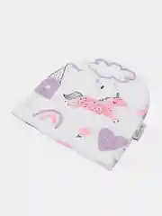 Фиолетовый комплект: шапка + слюнявчик