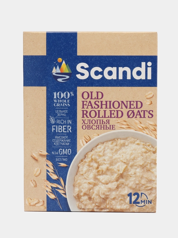 Хлопья овсяные Scandi, классические, 12 мин,450 г