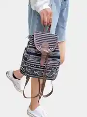 Рюкзак женский холщовый, текстильный