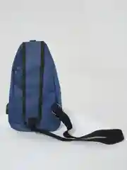 Синий сумка через плечо, с USB, мужская, кроссбоди, бананка на грудь