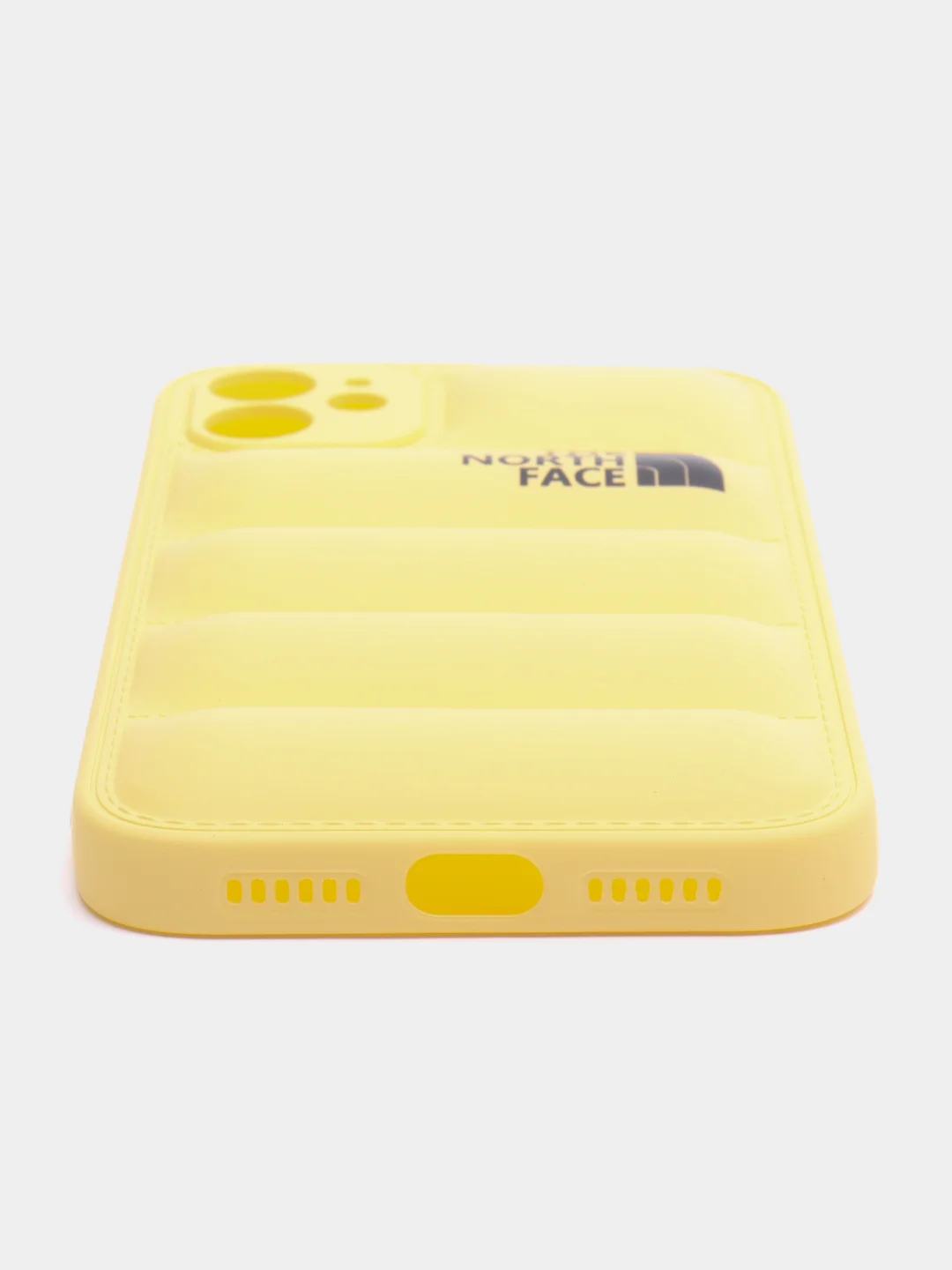 Желтый чехол с логотипом The North Face, на iPhone (Айфон) 11, 13, 14, 15, 7, 8 Plus, XXS, XR, 12 Pro Max, Plus