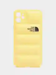 Желтый чехол с логотипом The North Face, на iPhone (Айфон) 11, 13, 14, 15, 7, 8 Plus, XXS, XR, 12 Pro Max, Plus