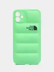 Зеленый чехол с логотипом The North Face, на iPhone (Айфон) 11, 13, 14, 15, 7, 8 Plus, XXS, XR, 12 Pro Max, Plus