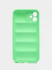 Зеленый чехол с логотипом The North Face, на iPhone (Айфон) 11, 13, 14, 15, 7, 8 Plus, XXS, XR, 12 Pro Max, Plus