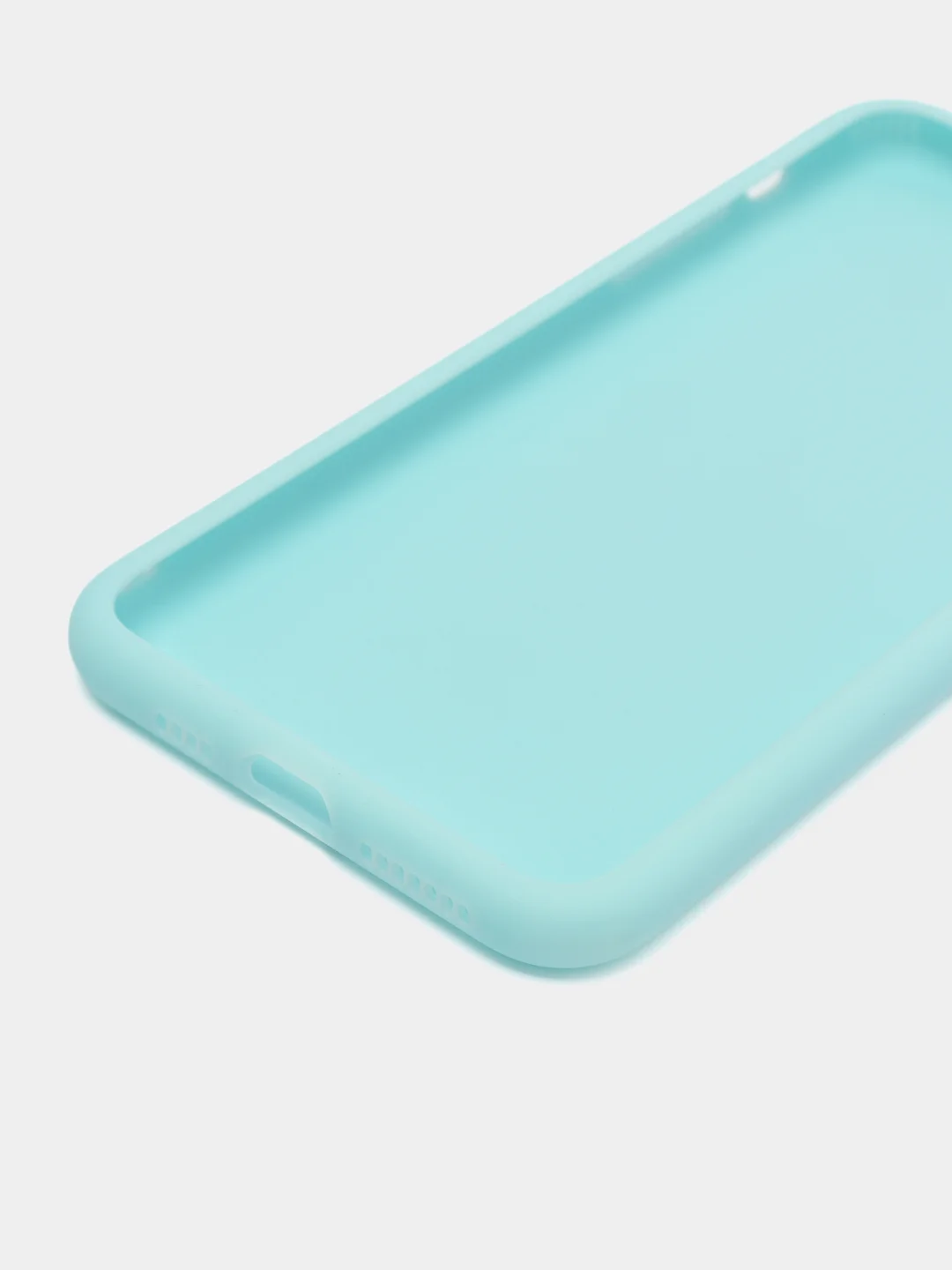 Голубой чехол для IPhone 11 Pro Max силиконовый, с ремешком на руку в комплекте