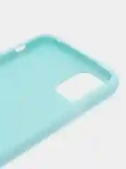 Голубой чехол для IPhone 11 Pro Max силиконовый, с ремешком на руку в комплекте