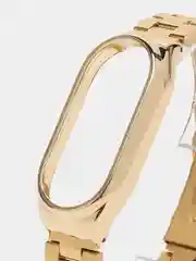 Золотой ремешок для Xiaomi Mi Band 8 металлический фитнес браслет