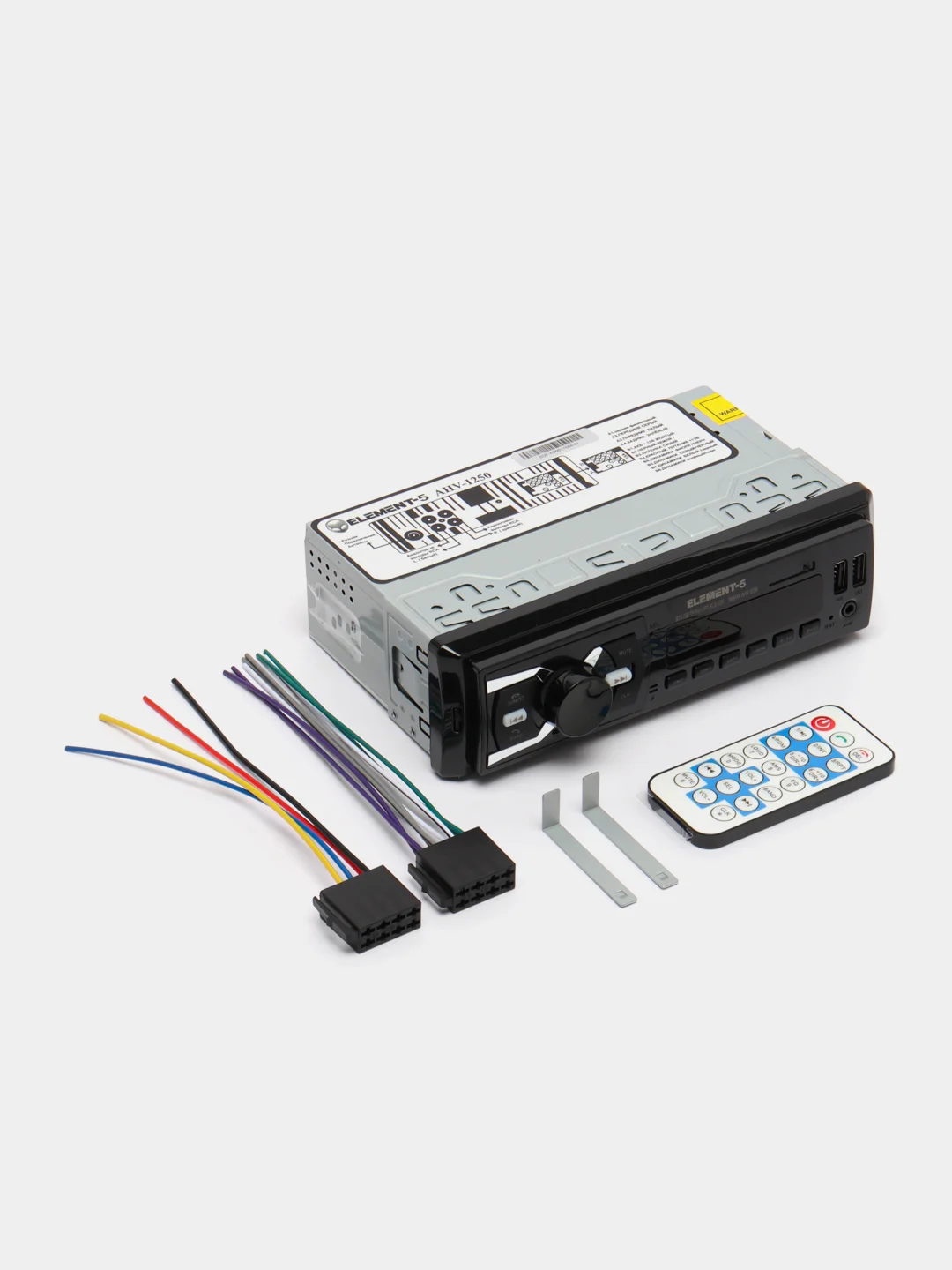 Черный автомагнитола Element-5, AUX, USB c пультом