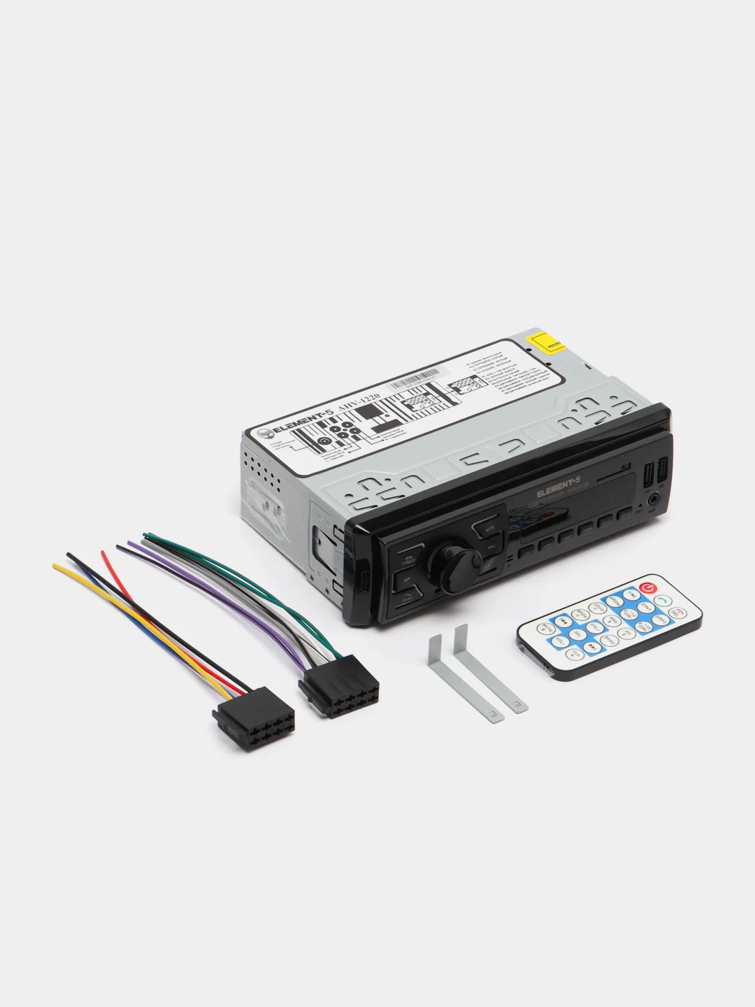 Белый автомагнитола Element-5, AUX, USB c пультом