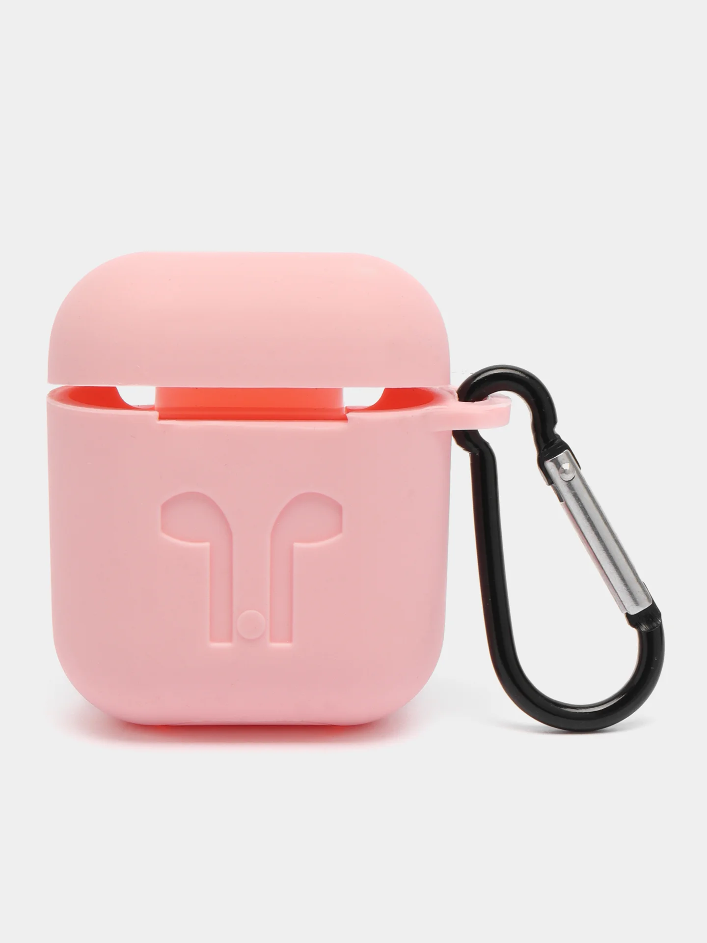 Конфетный чехол для беспроводных наушников AirPods 1/2 с карабином, силиконовый