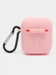 Конфетный чехол для беспроводных наушников AirPods 1/2 с карабином, силиконовый