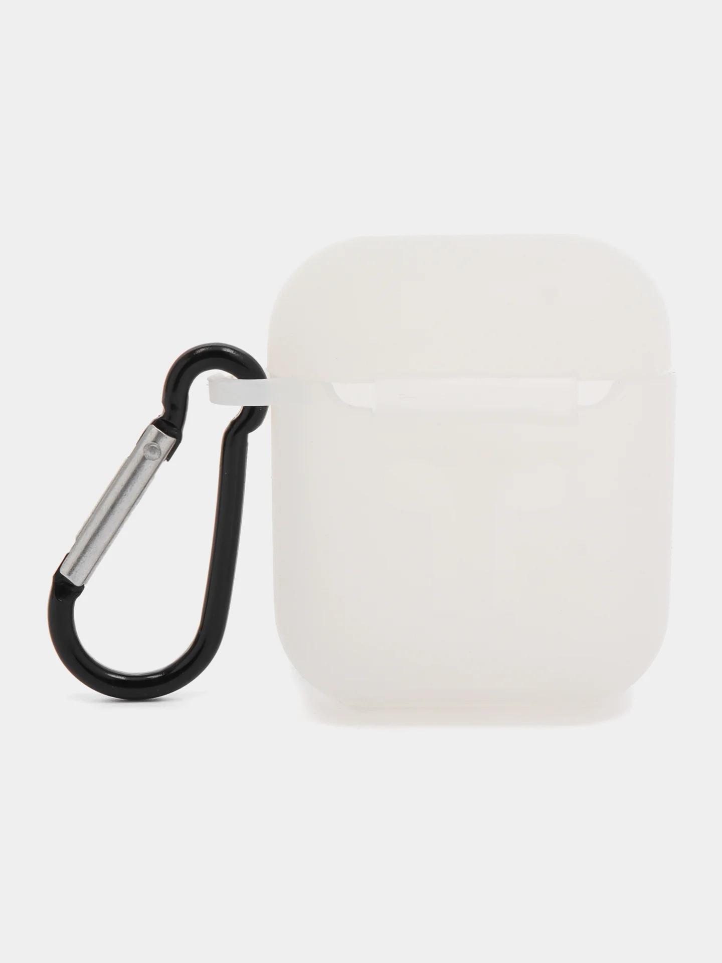 Прозрачный чехол для беспроводных наушников AirPods 1/2 с карабином, силиконовый