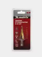 Сверло ступенчатое 4-6-8-10-12-14-16-18-20 мм, HSS, спиральный профиль, MATRIX, 72356