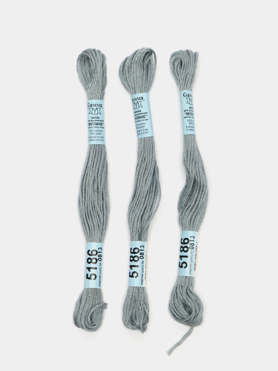 Желтый мулине, нитки для вышивания Gamma, 100% хлопок, номера цветов 5170 - 5220