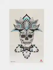 Коралловый татушки, временная тату Цветы/Ловец снов 21*14 см/Переводная тату, цветные, черно-белые