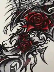 Кораллово-розовый татушки, временная тату Цветы/Ловец снов 21*14 см/Переводная тату, цветные, черно-белые