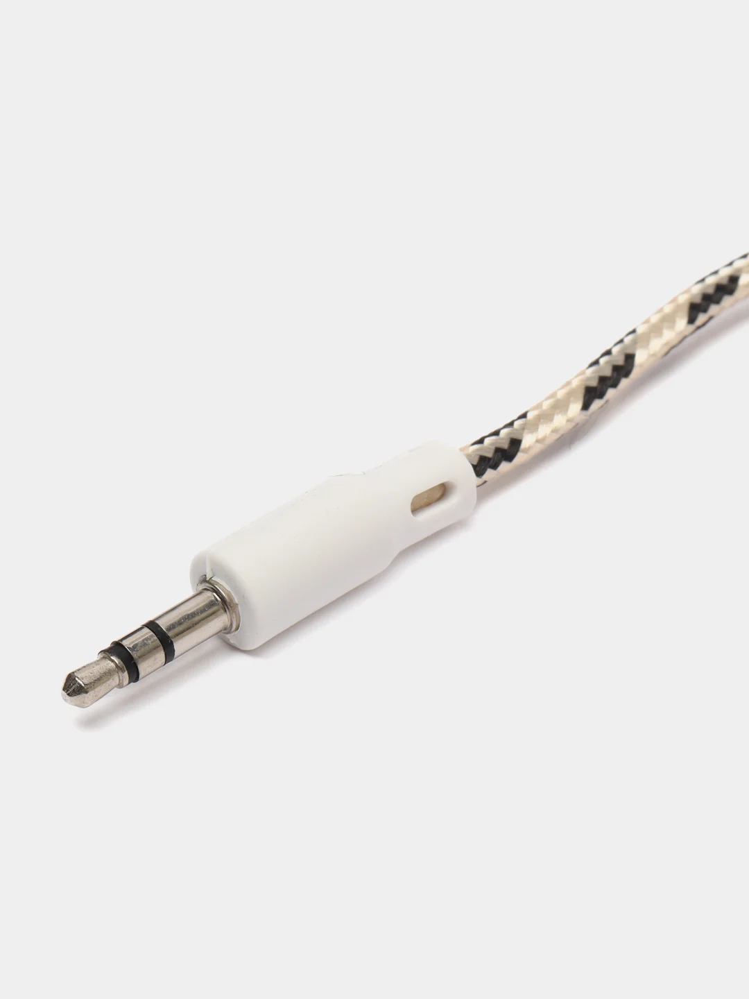 Кабель AUX 3.5 mm в тканевой оплетке, Mini jack, двусторонний