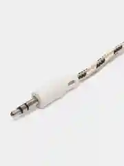Кабель AUX 3.5 mm в тканевой оплетке, Mini jack, двусторонний