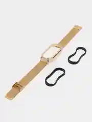 Черный ремешок для Xiaomi Mi Band 8, металлический, стальной, миланская петля