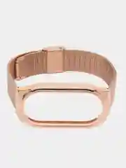 Розовый ремешок для Xiaomi Mi Band 8, металлический, стальной, миланская петля