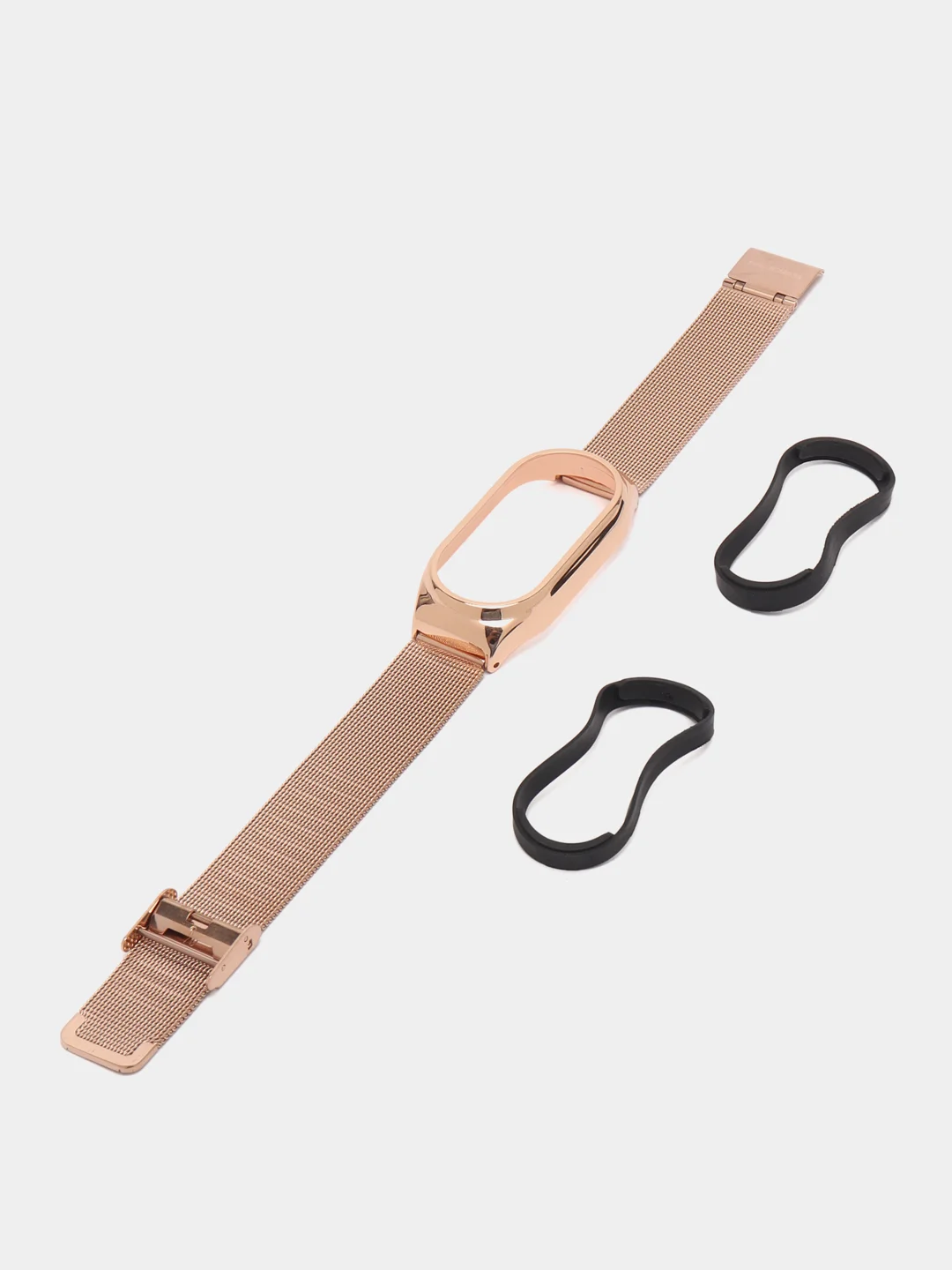 Розовый ремешок для Xiaomi Mi Band 8, металлический, стальной, миланская петля