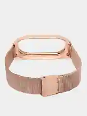 Розовый ремешок для Xiaomi Mi Band 8, металлический, стальной, миланская петля