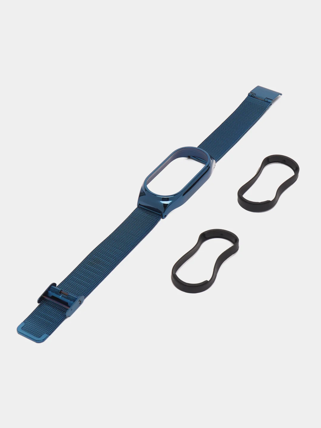 Синий ремешок для Xiaomi Mi Band 8, металлический, стальной, миланская петля