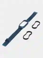 Синий ремешок для Xiaomi Mi Band 8, металлический, стальной, миланская петля