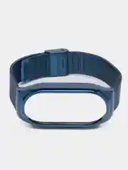 Синий ремешок для Xiaomi Mi Band 8, металлический, стальной, миланская петля