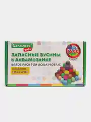 Запасные бусины для АКВАМОЗАИКИ с карточками-трафаретами 15 цветов 1500 штук KIDS, 664914