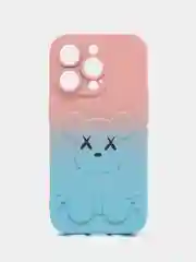 Голубой чехол для iPhone 14 13 12 11 Pro max plus XR силиконовый