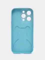 Голубой чехол для iPhone 14 13 12 11 Pro max plus XR силиконовый