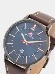 Синий мужские наручные часы Mini Focus MF0033G c календарём, в подарочной упаковке