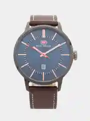 Синий мужские наручные часы Mini Focus MF0033G c календарём, в подарочной упаковке
