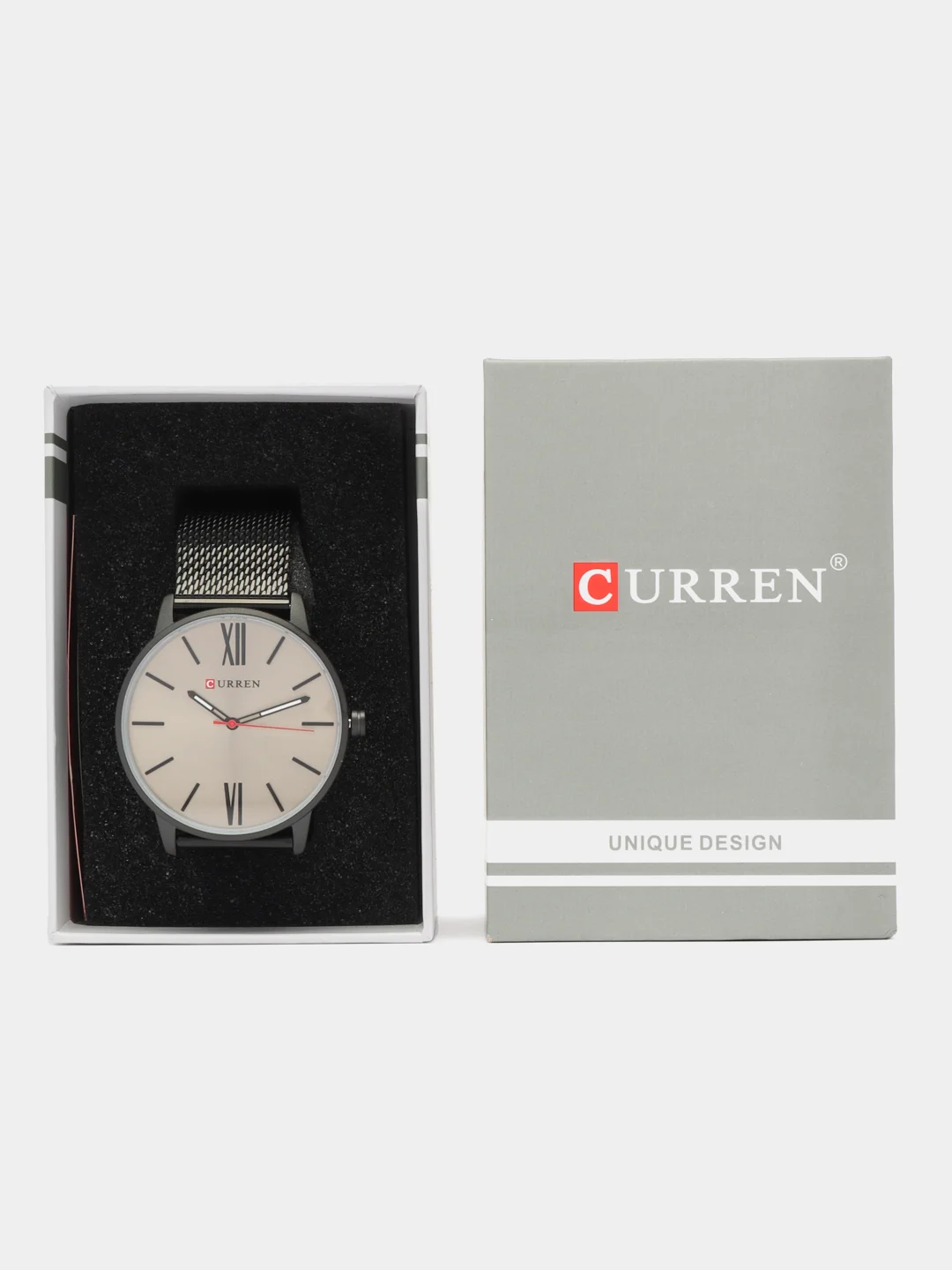 Серый наручные часы Curren 8238, в подарочной упаковке