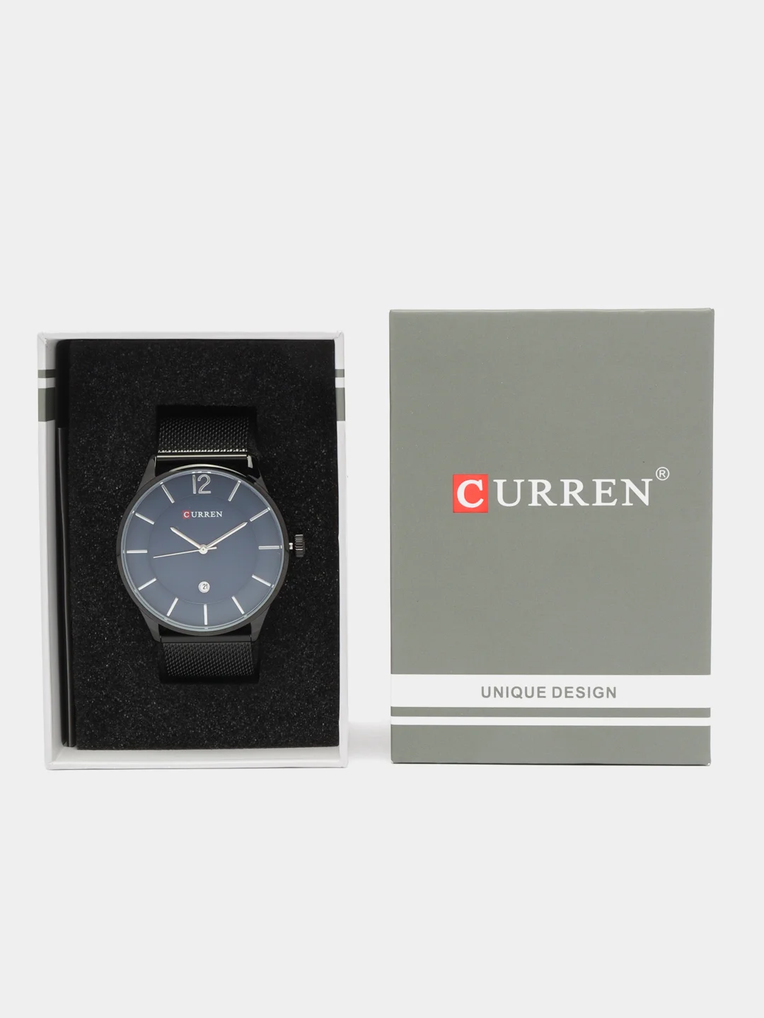 Синий мужские наручные часы Curren 8231 в подарочной упаковке