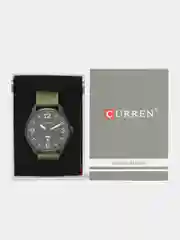 Зеленый мужские наручные часы Curren 8265 с календарём в подарочной упаковке