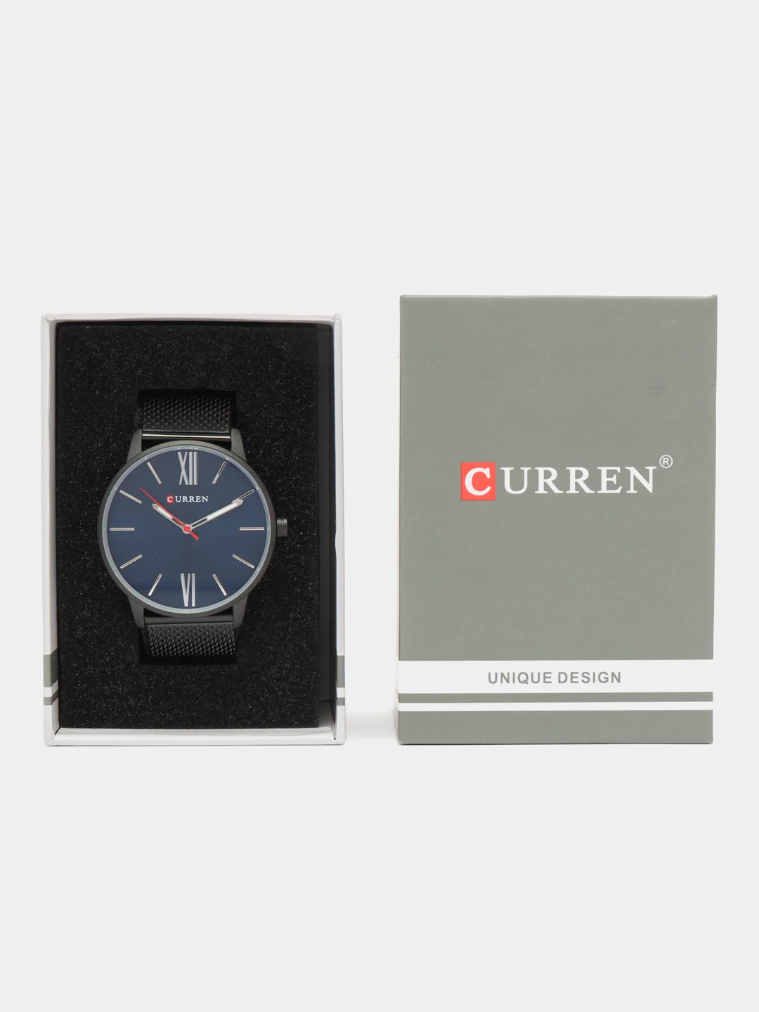 Темно-синий наручные часы Curren 8238, в подарочной упаковке